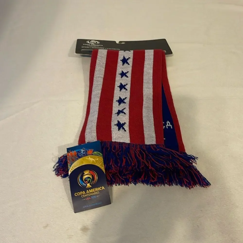 USA Forever Copa America Centenario Scarf USA 2016  collectibles Red Blue NWT